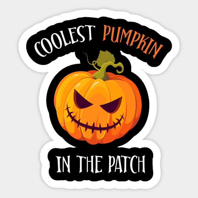 Funny Halloween Coolest Pumpkin in the Patch Sticker by star trek fanart and more